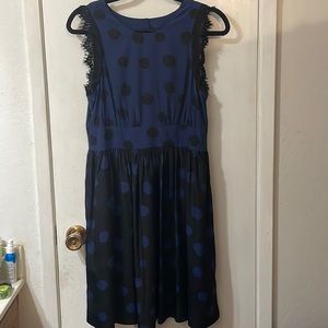 Blue polka dot dress